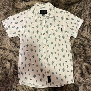 Short Sleeve Cactus Button Down Shirt